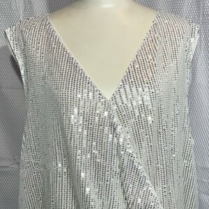 Sparkly sequins sleeveless bodysuit plus size from SHEIN